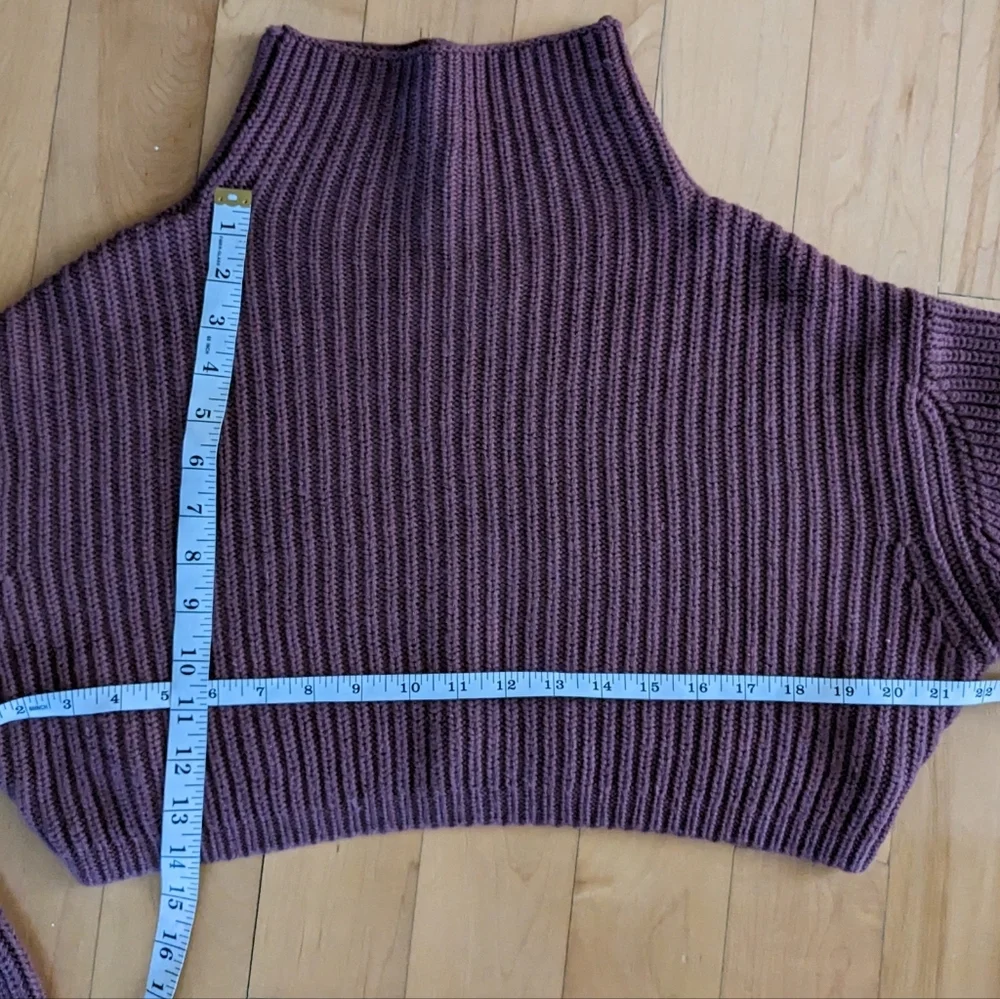 Aritzia Wilfred Montpelier Merino Wool Turtleneck Sweater mauve XS - Picture 3 of 8